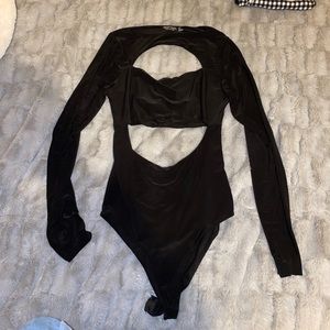 Black cut-out bodysuit